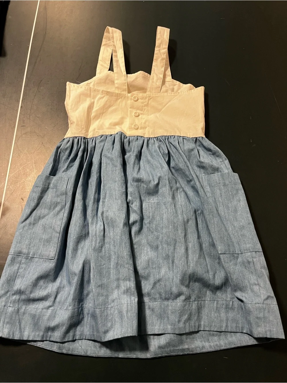 Hanna Anderson bunny denim dress 8y
